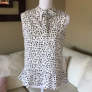 Banana Republic polka dots blouse